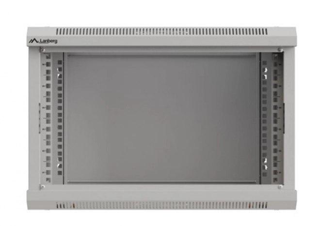 Inštalačná racková skriňa Lanberg 6U 540x350 sivá s presklenými dverami