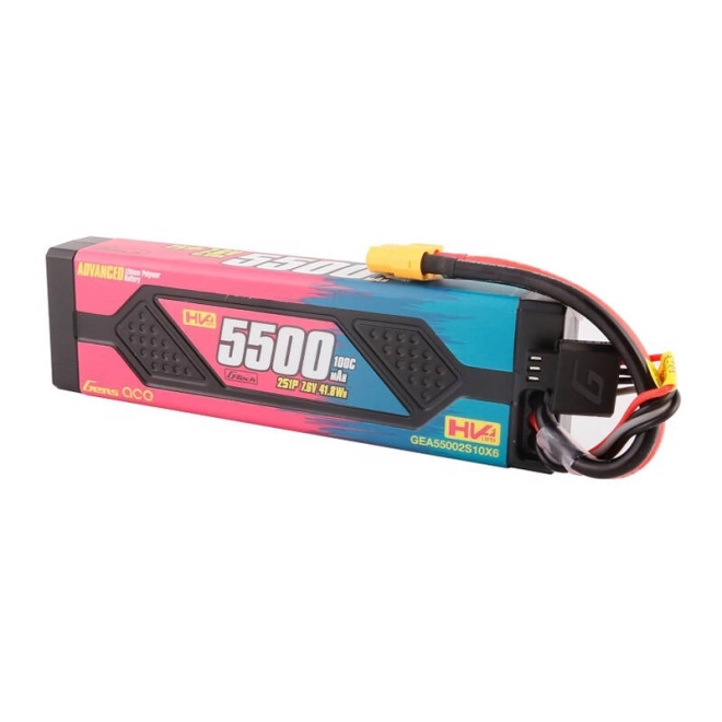 Pokročilá lipo batéria Gens ace 5500mAh 7,6V 100C 2S1P s XT60