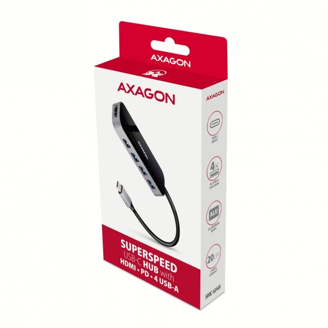 Wieloportový hub s HDMI a USB-C