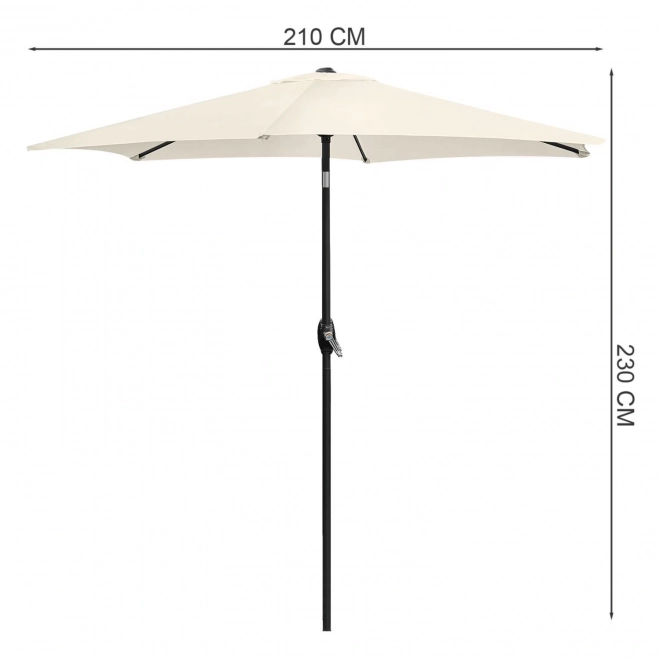 Skladací záhradný slnečník Bauerkraft 210 cm béžový