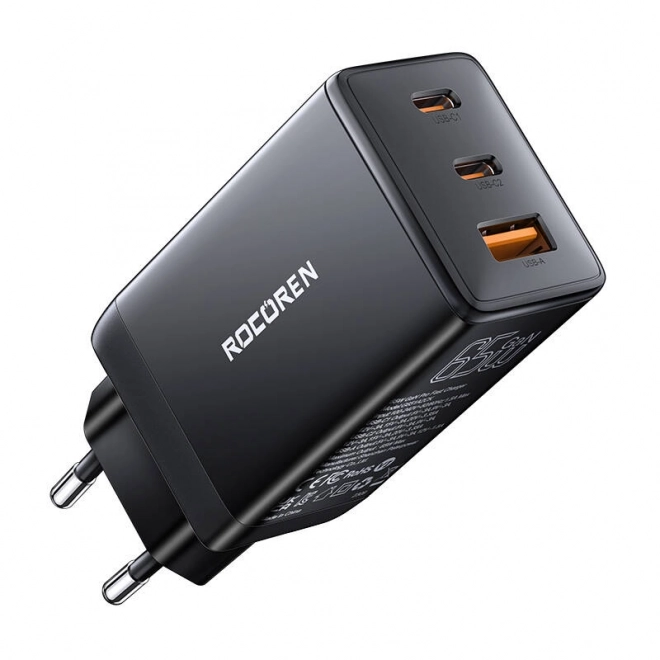 Rýchlonabíjačka Rocoren GaN Pro 65W s 2x USB-C a USB