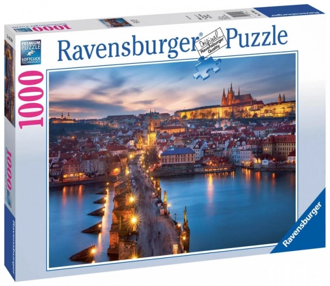 Puzzle Pohľad na Prahu v Noci 1000 dielikov
