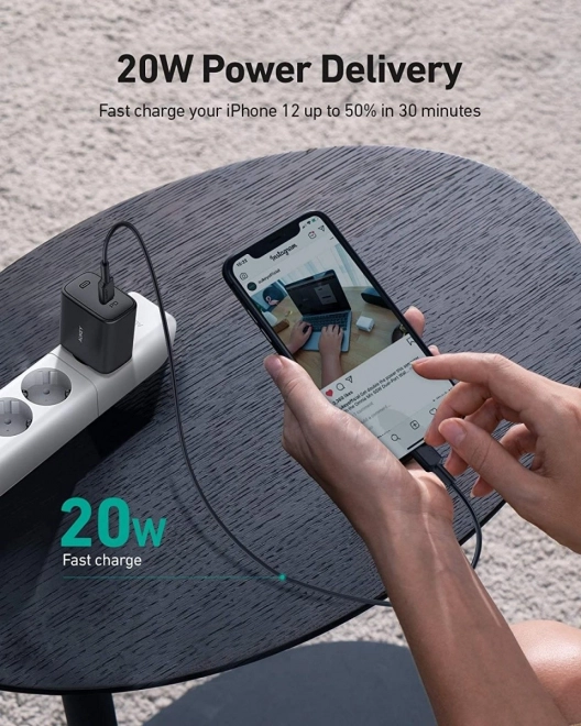 Aukey rýchlonabíjačka USB-C 20W s Power Delivery