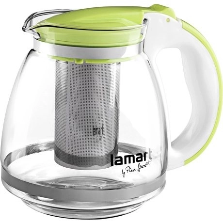 Sklenený džbánok s varičom 1,5L zelený