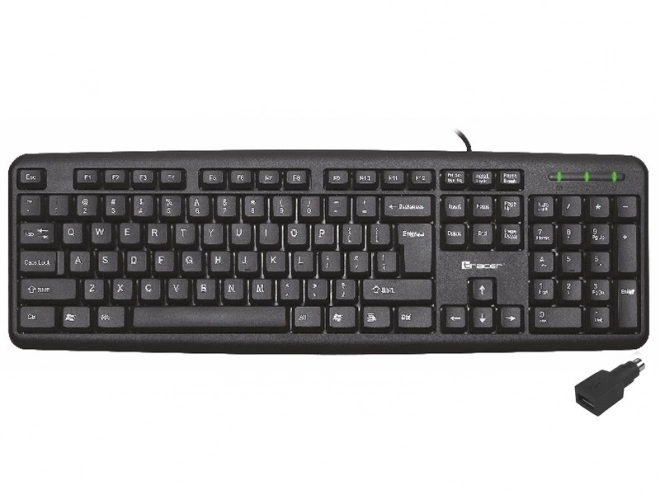 Klávesnica Tracer Maverick čierna s USB + PS2 adaptérom