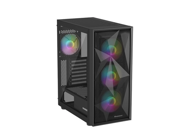 Počítačová skriňa Genesis Diaxid 605 ARGB MIDI Tower USB-C čierna