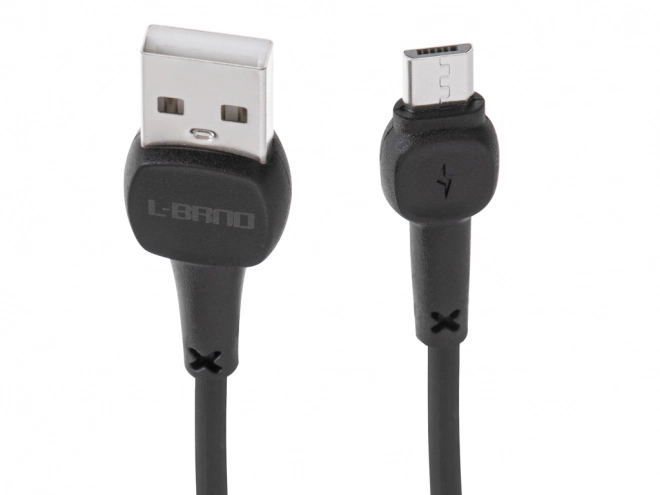 USB kábel s micro USB rýchlym nabíjaním čierny