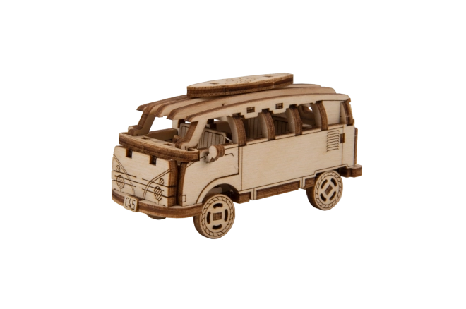 Drevené 3D puzzle Superfast retro minibus