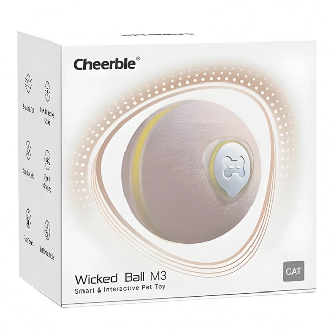 Interaktívna hracia lopta pre mačky Cheerble Wicked Ball M3