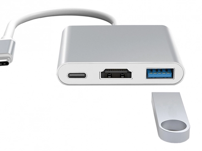 Adaptér USB-C 3v1 s HDMI a USB 3.0