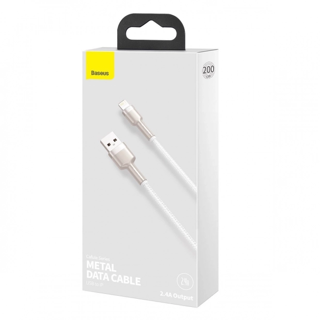 USB kábel pre Lightning Baseus Cafule 2,4A 2m biely