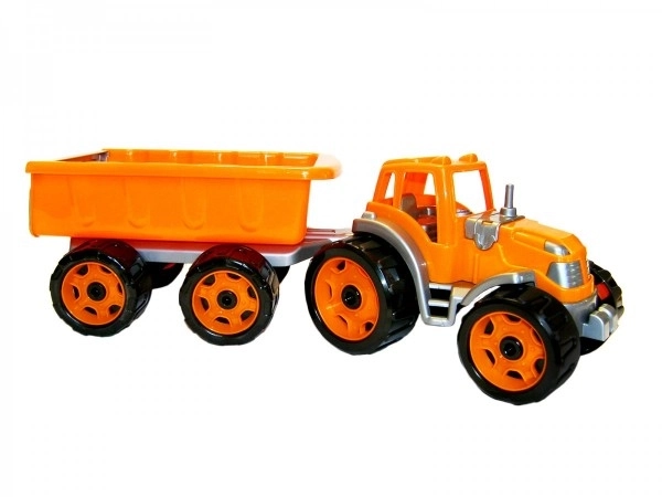 Traktor s vlekom plastový 53 cm voľný chod v sieti