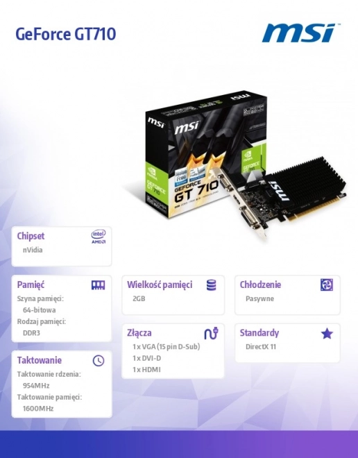 Grafická karta MSI GeForce GT 710 2GB