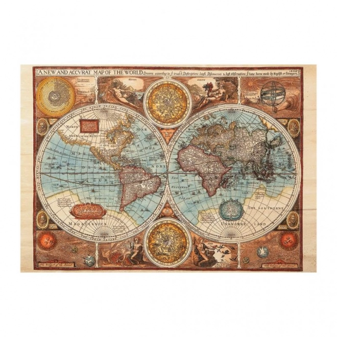 Puzzle mapa sveta 1626, 500 dielikov