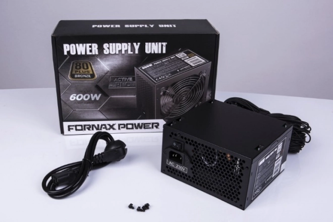 Napájací zdroj ATX 600 W, aktívne PFC, 120mm ventilátor, 80 PLUS Bronze