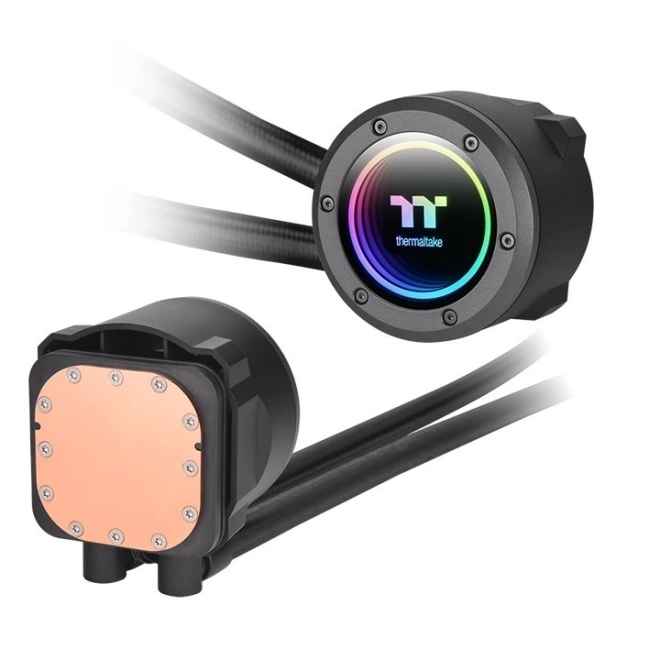 Chladenie vodou Thermaltake TH280 V2 ARGB s medeným blokom CPU a dvoma 140mm ventilátormi
