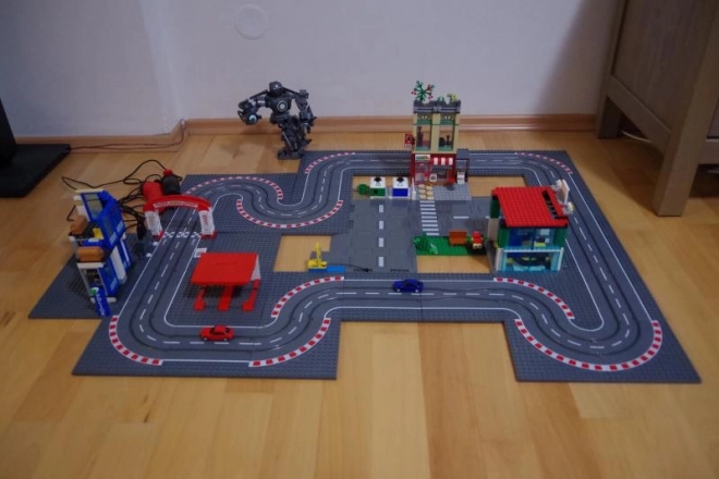 Autodráha pre deti kompatibilná so stavebnicou