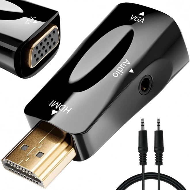 Konvertor z HDMI na VGA s audio