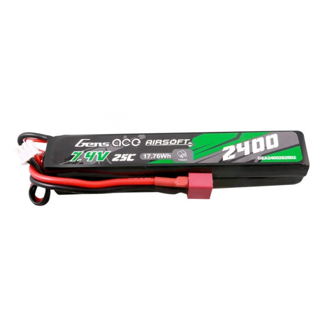 Lipo batéria Gens Ace 25C 2400mAh 7,4V s konektorom Mini Deans(T)