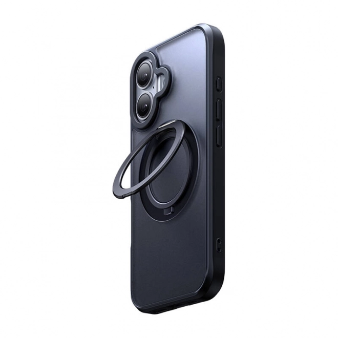 Ochranný obal McDodo s MagSafe a stojančekom na iPhone 16 čierny
