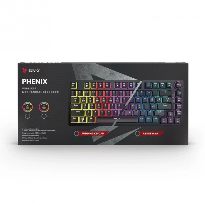 Bezdrôtová mechanická klávesnica Phenix Gateron Pro Pudding