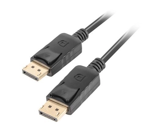 Oceľovo-čierny kábel DisplayPort pre multimédiá