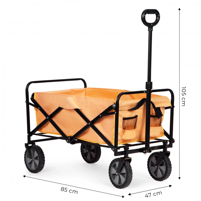 Skladací transportný vozík MultiGarden 47x105 cm, oranžový