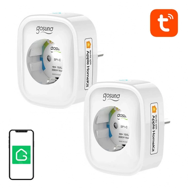Chytrá zásuvka WiFi Gosund HomeKit (2 ks)