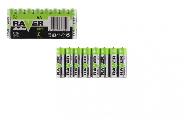 Alkalické Batérie RAVER AA 1,5 V