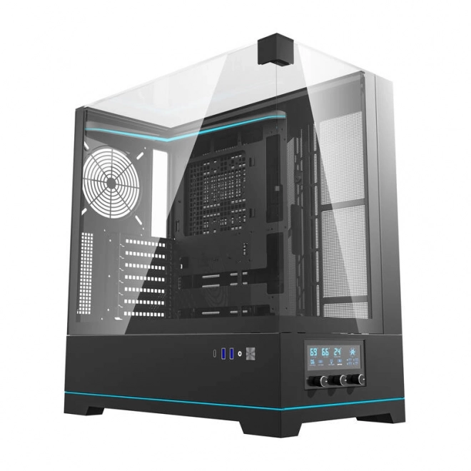 Počítačová skriňa bez ventilátorov Darkflash DY450 čierna