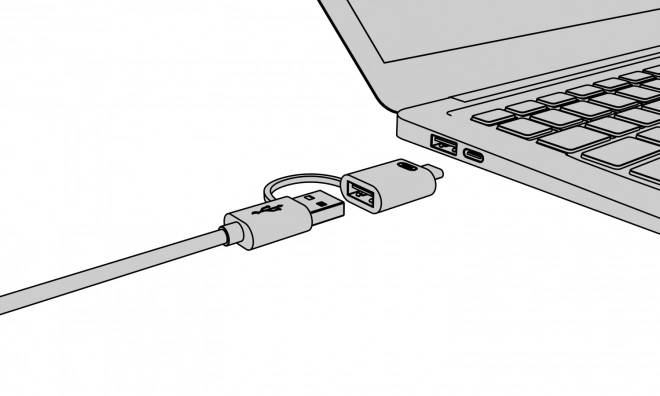 4-portový hub USB 3.2 Gen 1 Typ-C a Typ-A