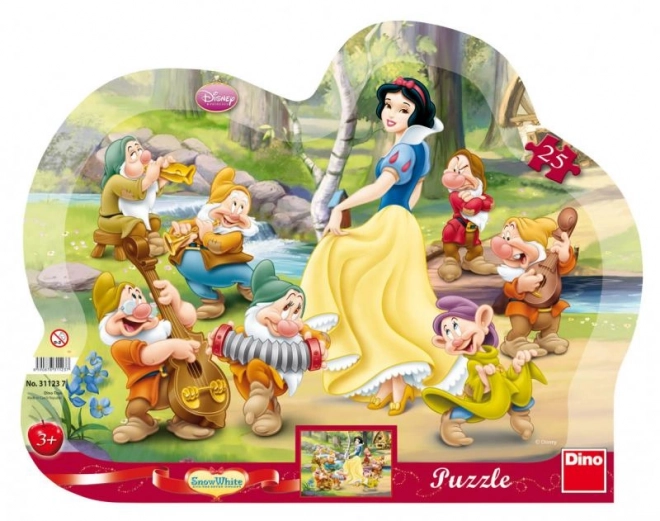 Puzzle Snehulienka a sedem trpaslíkov