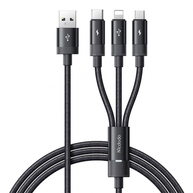 Kabel 3v1 USB na USB-C, Lightning, Micro USB