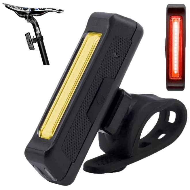 Zadné svetlo na bicykel USB LED COB lampa