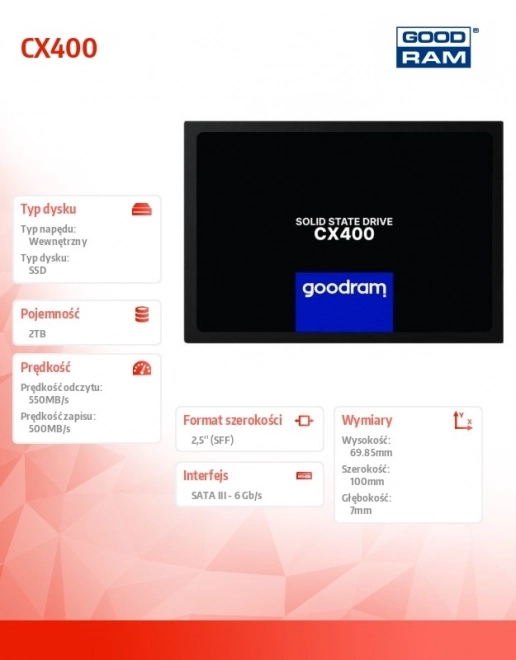 Ssd disk CX400-G2 2TB SATA3 2,5