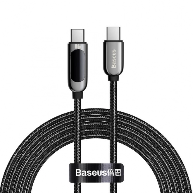 Kabel USB-C k displeju Baseus, 100 W, 2 m, čierny