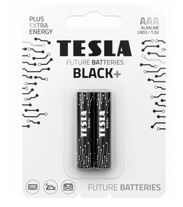 Alkalická batéria Tesla Black+ LR03 AAA 2 ks