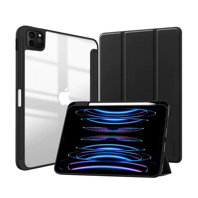 Elegantné puzdro PrimeFolio pre iPad Pro a iPad Air - Čierne/Priehľadné