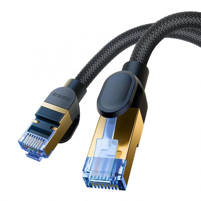 Opletený sieťový kábel Cat.7 Baseus Ethernet RJ45 10Gbps 15m čierny