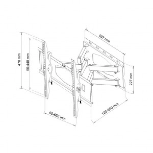 Držiak na TV AR-65 pre 32-80'' do 60 kg