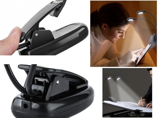 Stolná lampa s dvojitým klipom