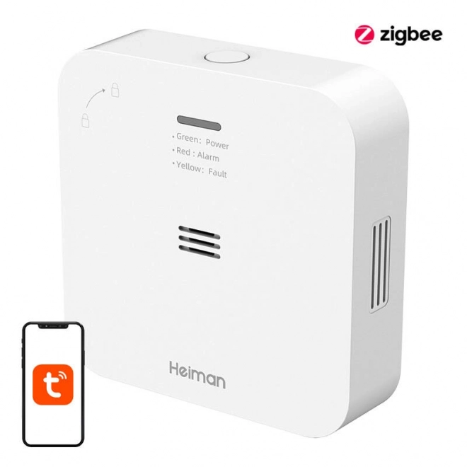 Inteligentný detektor oxidu uhoľnatého Heiman Tuya WiFi