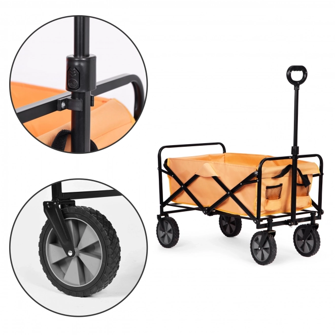 Skladací transportný vozík MultiGarden 47x105 cm, oranžový