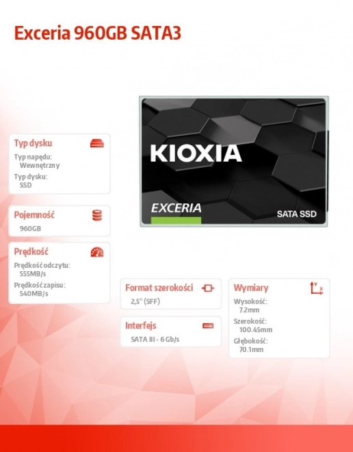 Dysk SSD Kioxia Exceria 960GB SATA III