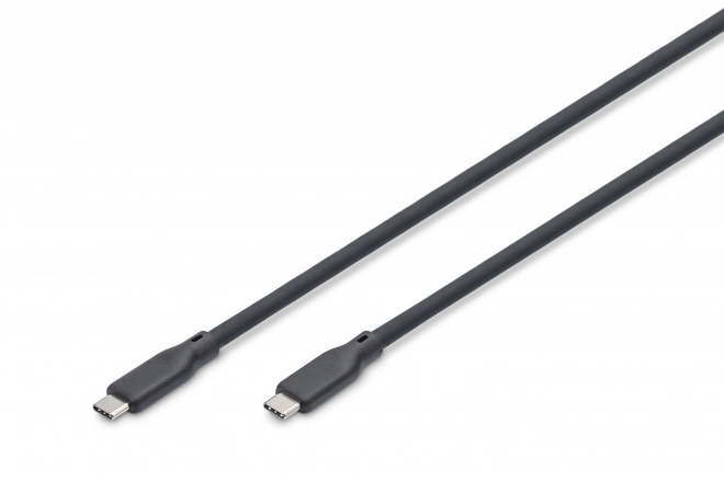 Silikónový spojovací kábel USB-C - USB-C, USB 4 Gen3 40G 8K 240W, 0,5m čierny
