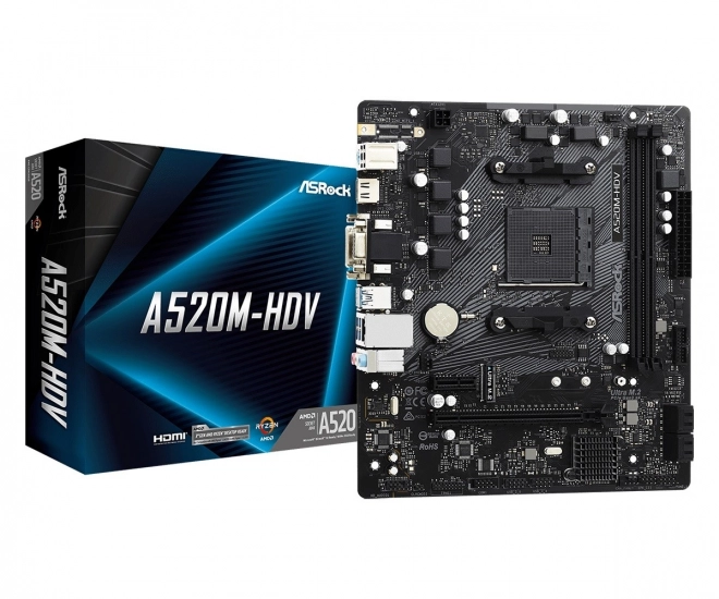 Základná doska ASRock pre AMD AM4 s HDMI/DVI/VGA a M.2