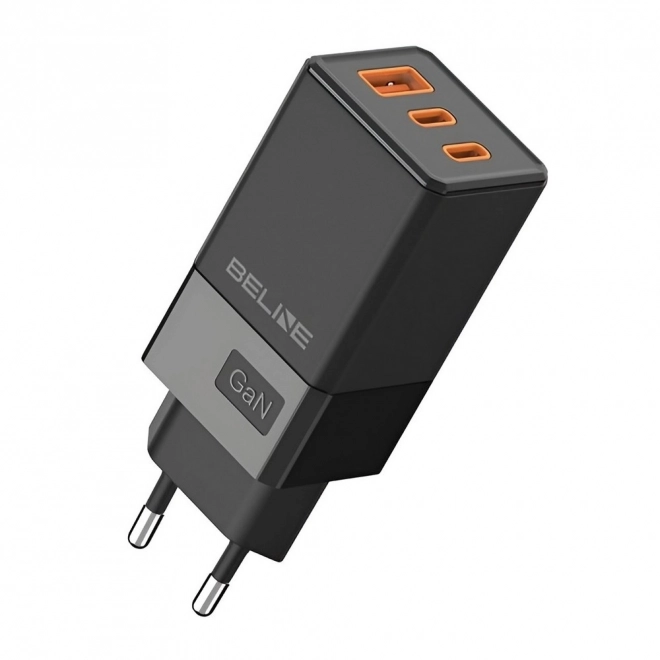 Sieťová nabíjačka 65 W GaN s 2x USB-C+USB-A Čierna