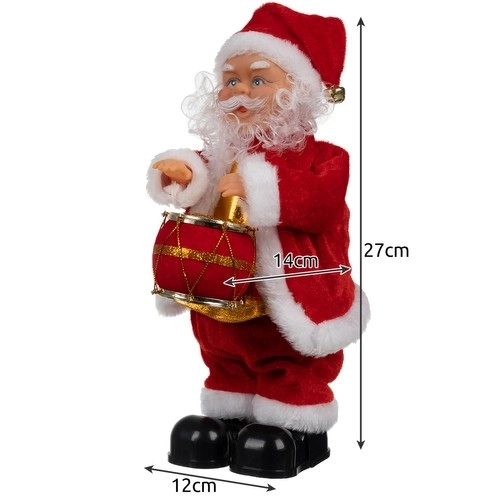 Hrajúca a spievajúca figúrka Santa Clausa 30 cm