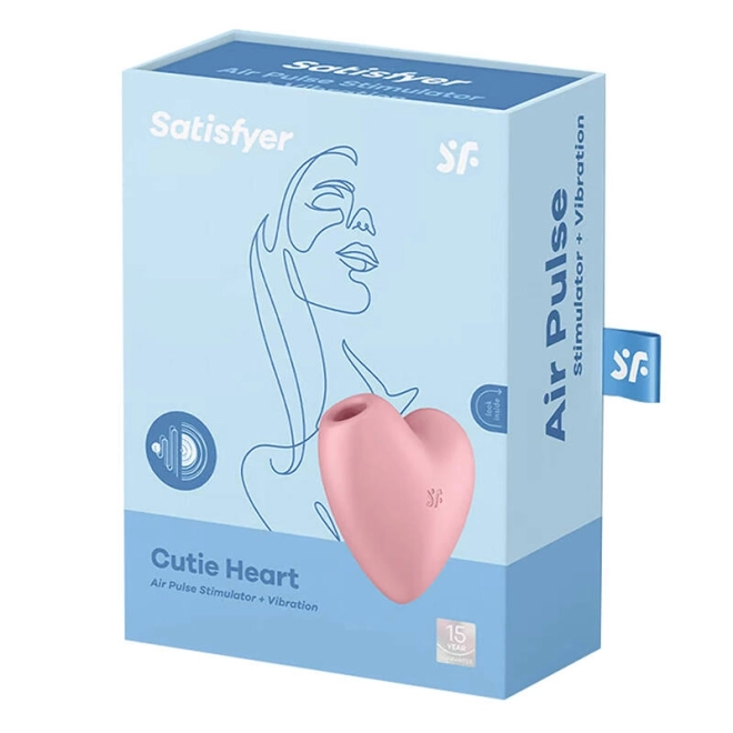 Masážny prístroj na klitoris Cutie Heart červený Satisfyer