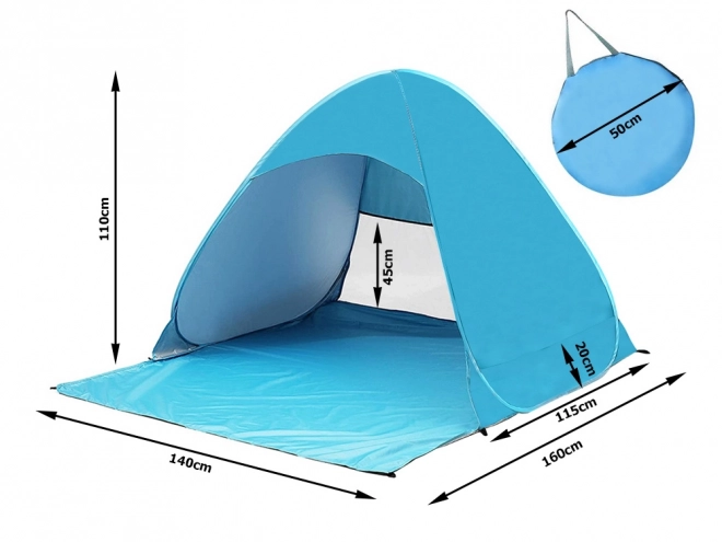 Samorozkladajúci Plážový Stan UV Ochrana